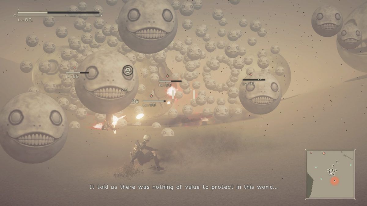 New video from the secret room of NieR: Automata-9S battles a boss and  talks to birds
