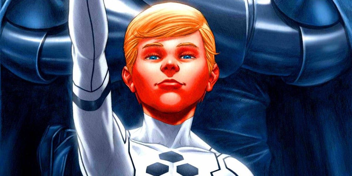 Franklin Richards in his future foundation costume in Marvel Comics