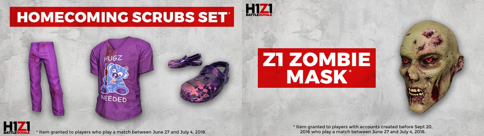 H1Z1 Homecoming Scrubs Z1 Zombie Mask