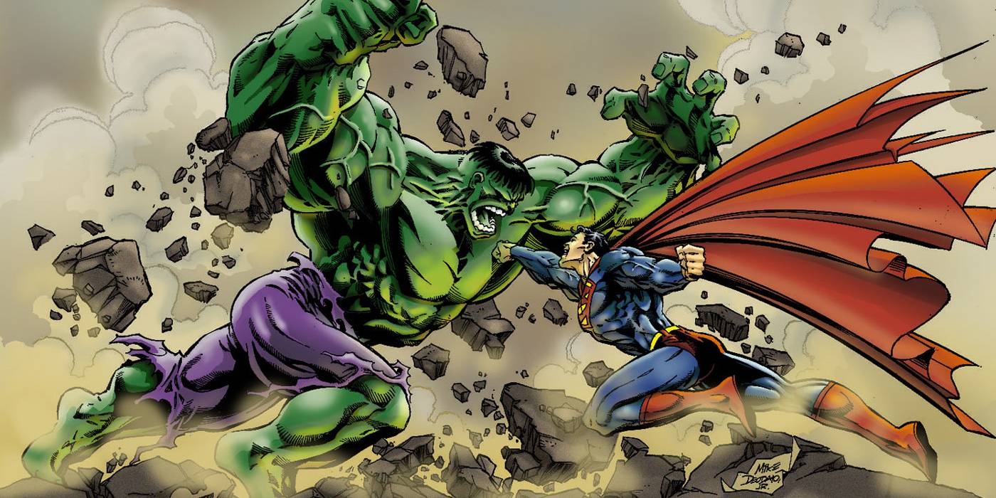 Incredible hulk and superman