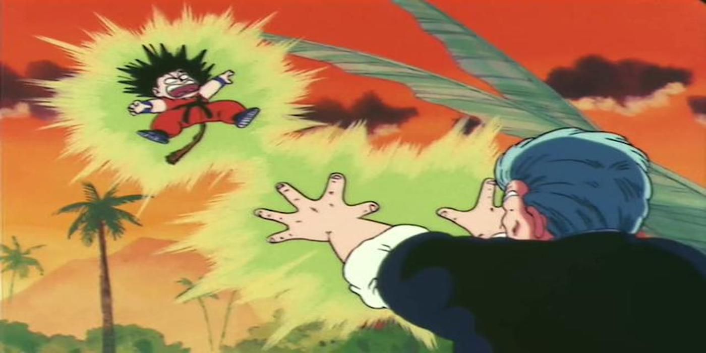 Jackie Chun Uses Mafuba On Goku