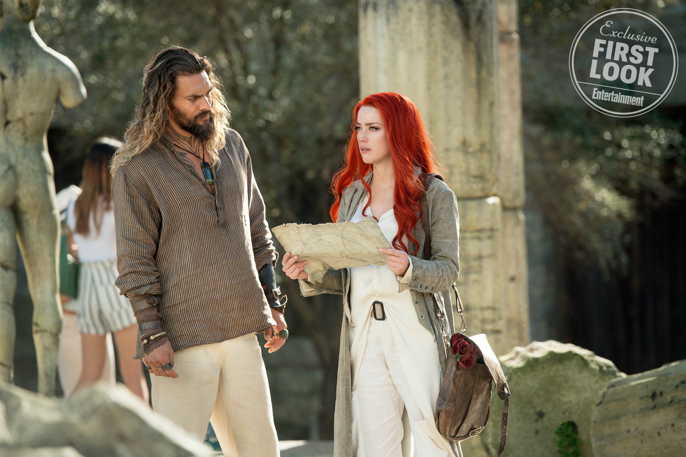 Jason Momoa and Amber Heard in Aquaman