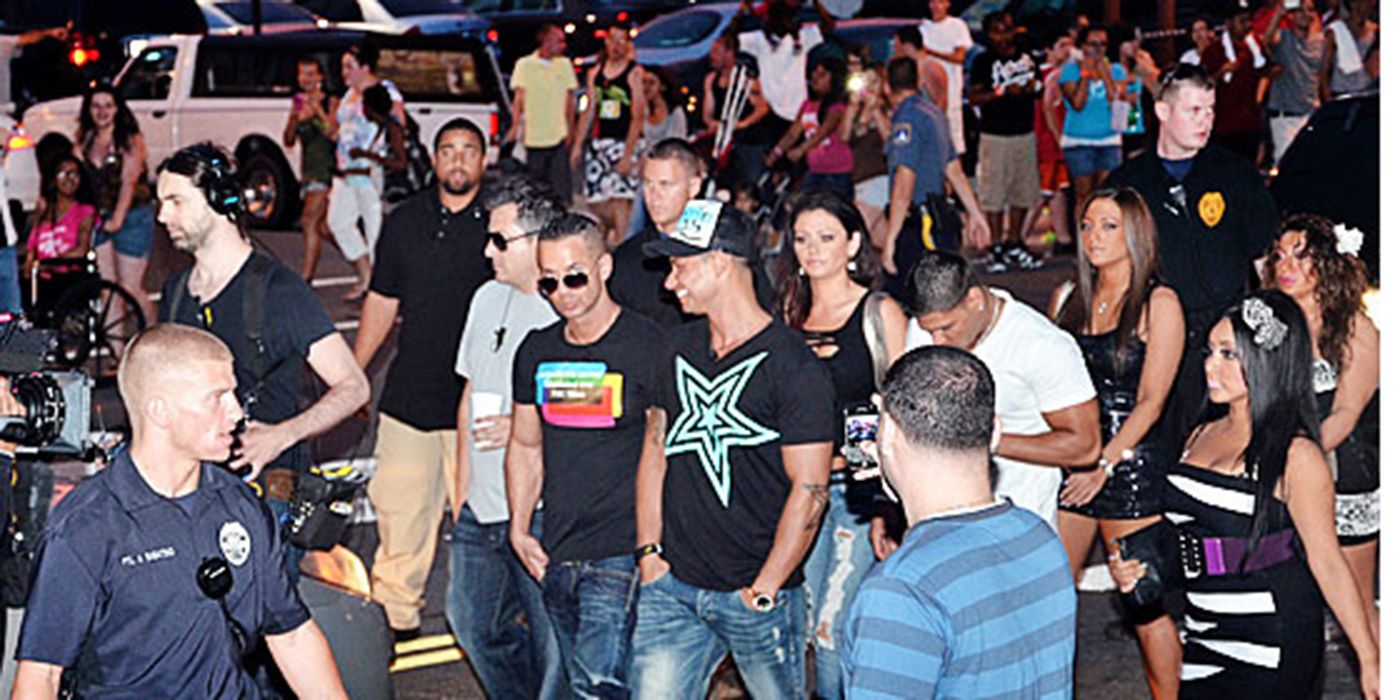 Jersey Shore Cast With Crowd