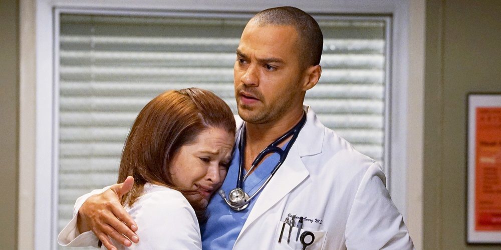 Jesse Williams and Sarah Drew in Grey's Anatomy
