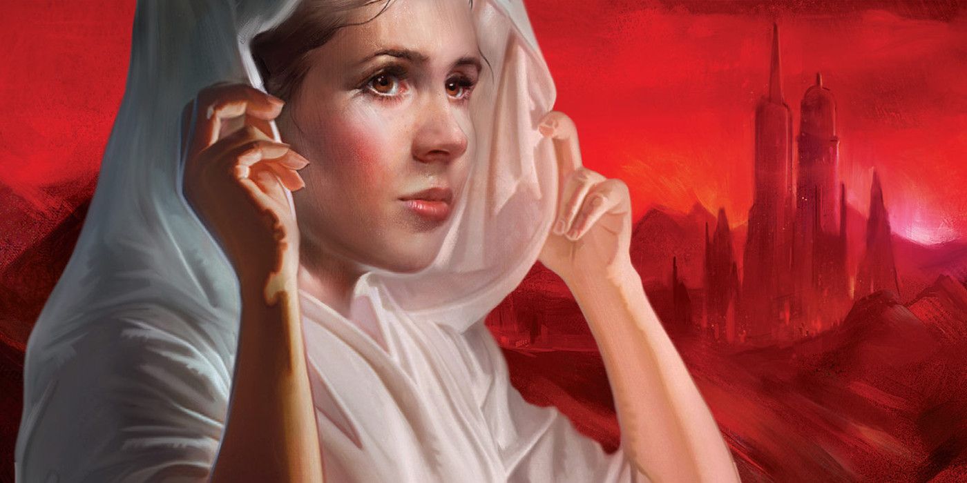 Leia poses on the cover of Princess of Alderaan