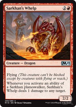 Magic Planeswalker 2019 Sarkhans Whelp Card