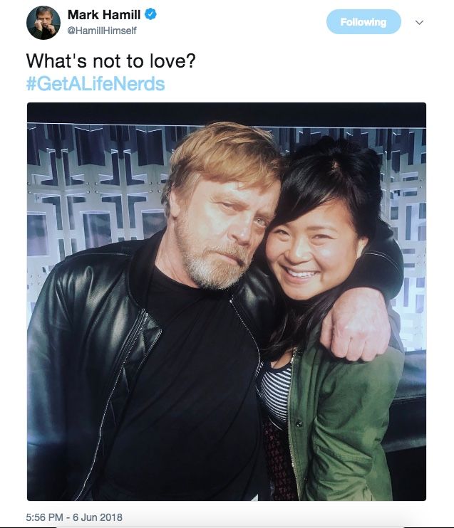 Mark Hamill Kelly Marie Tran tweet