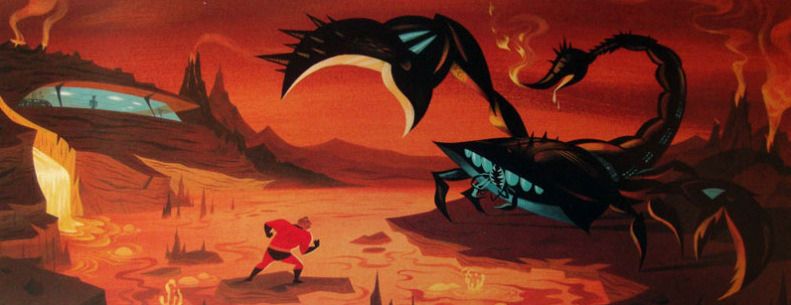 Pixar Concept Art The Incredibles Scorpion Monster
