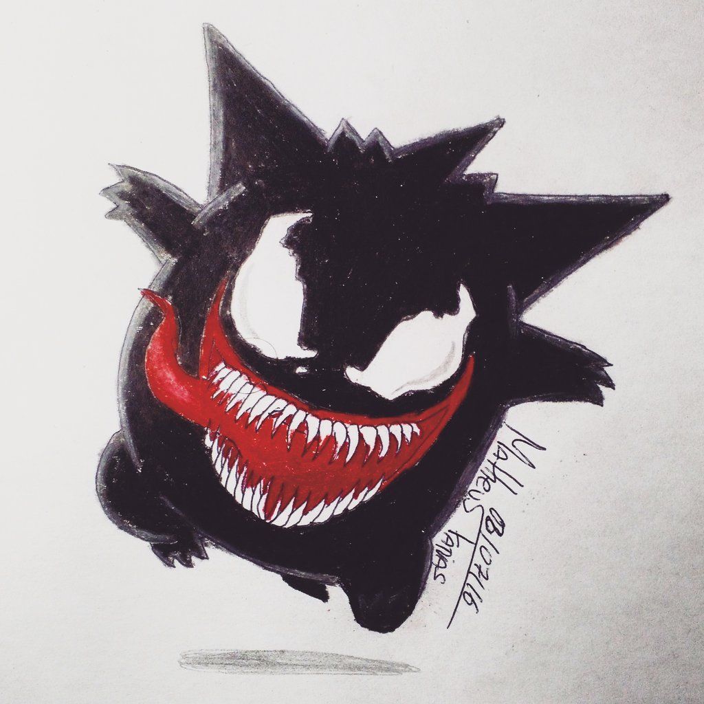 Pokemon Gengar Venom Fan Art by Matheus4Booltz
