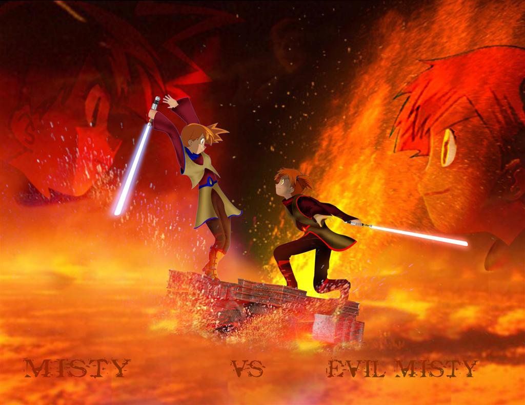 Pokemon Star Wars Misty vs Evil Misty Fan Art by Athanwar