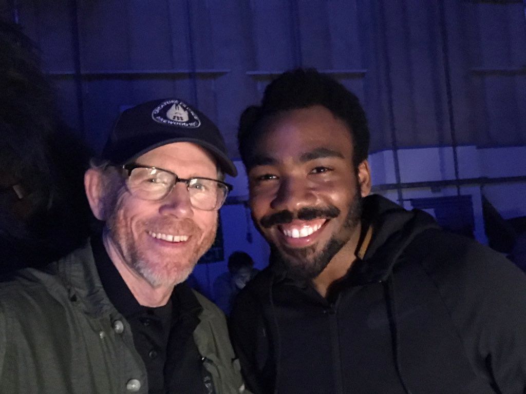 Ron Howard and Donald Glover from Solo a Star Wars Story
