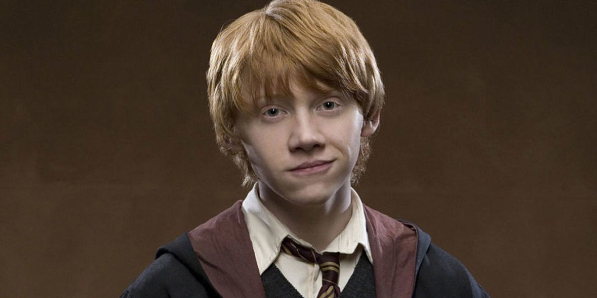 Ron Weasley in his uniform in Harry Potter