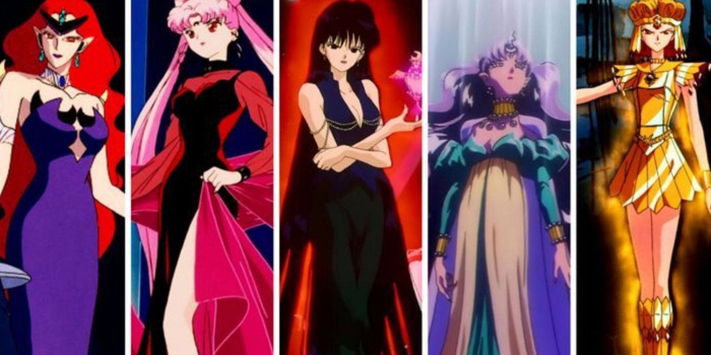 Sailor Moon Villains Queen Beryl Black Lady Mistress 9 Queen Nehelenia and Sailor Galaxia