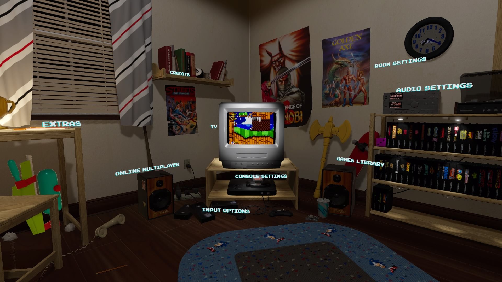 Sega Genesis Classics Bedroom View