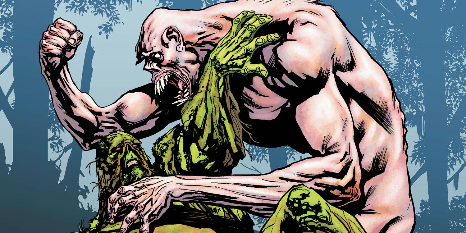 Arcane fights with Swamp Thing from DC Comics 