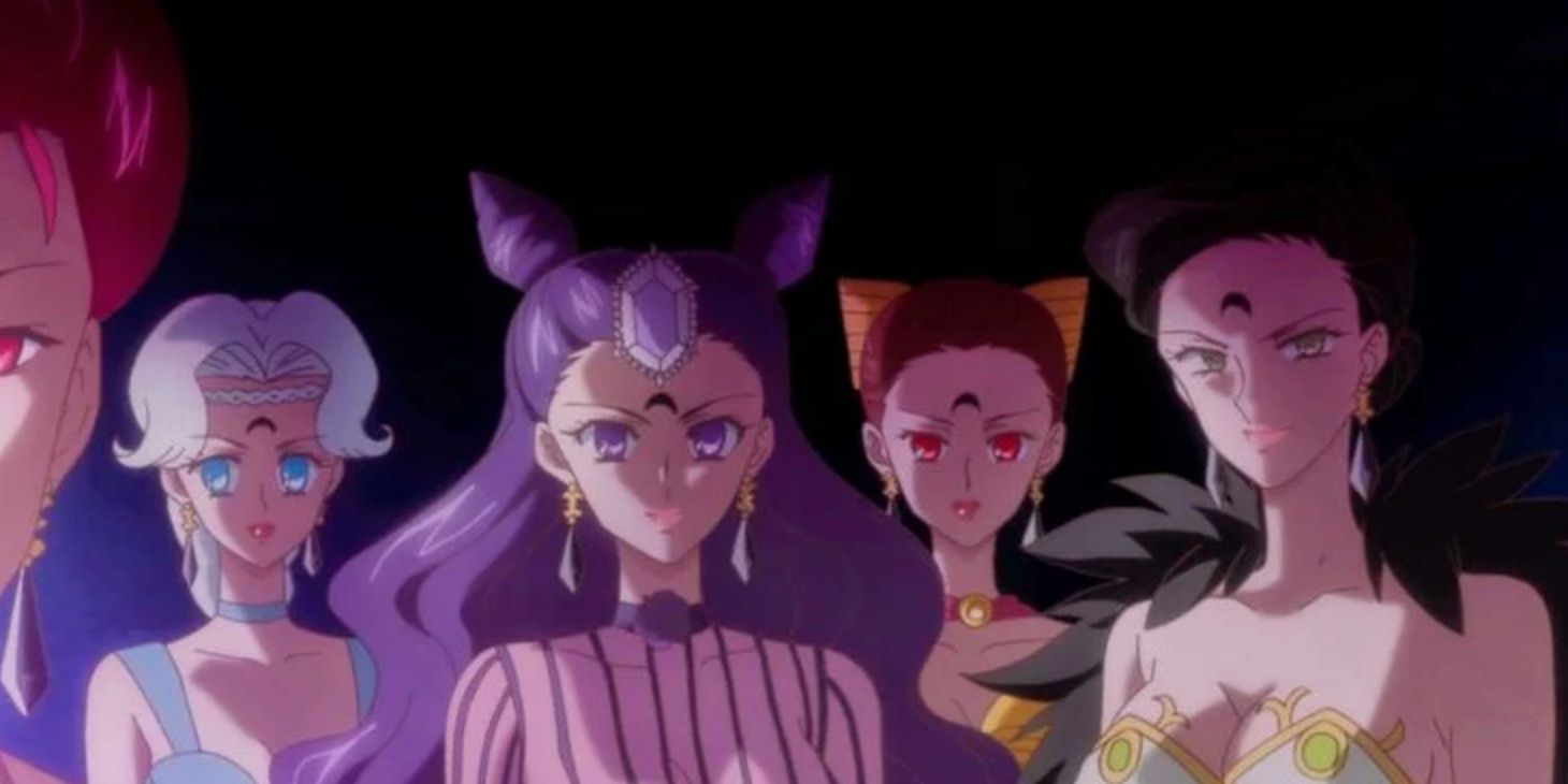 The Ayakashi sisters stand together in Sailor Moon Crystal