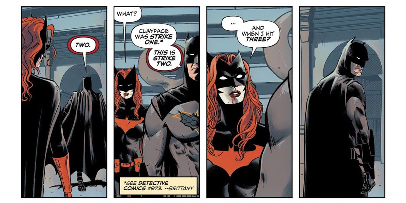 Batwoman #16 Batman threatens Kate Kane