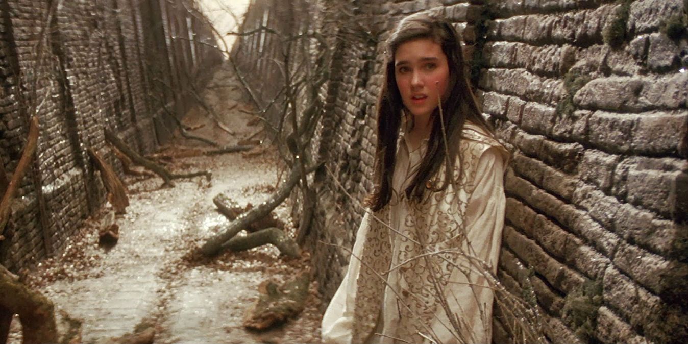 Sarah lost in the labyrinth in Labyrinth.