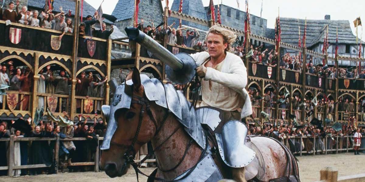Heath Ledger jousting in A Knight's Tale