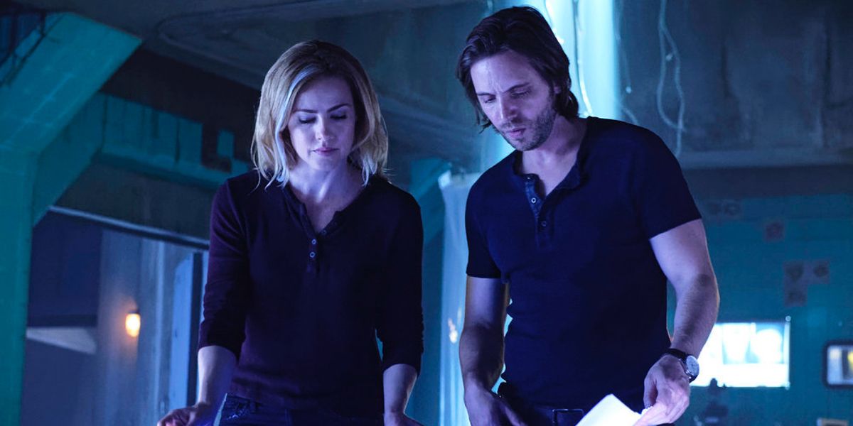 Amanda Schull Aaron Stanford in 12 Monkeys Series Finale