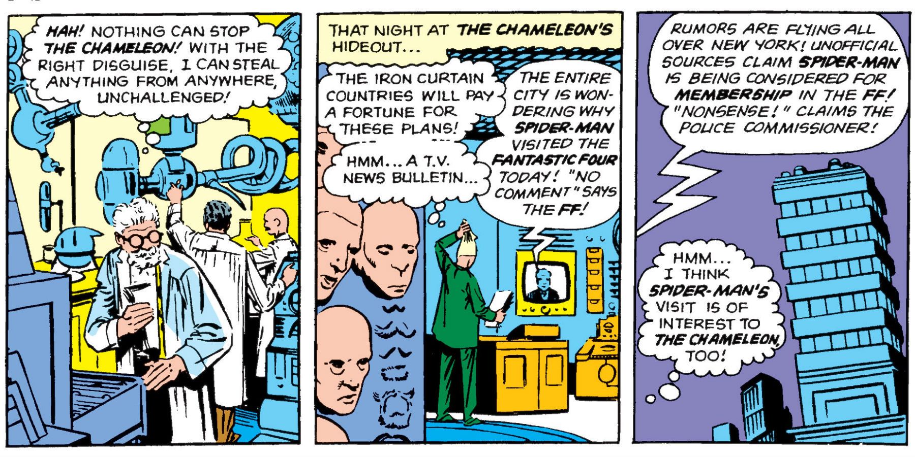 The Chameleon plots in The Amazing Spider-Man #1.