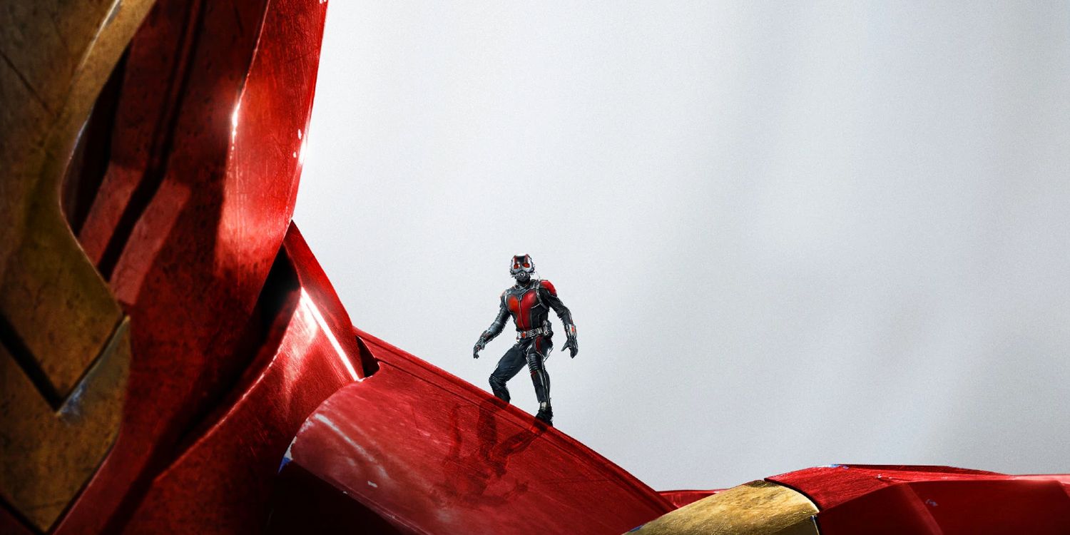 Ant-Man on Iron Man's Armor
