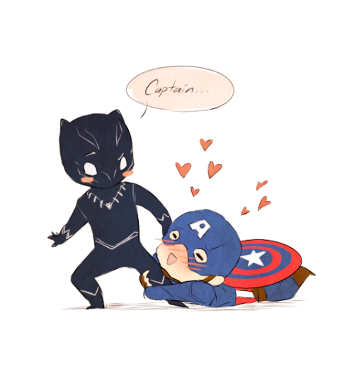 Black Panther and Captain America 