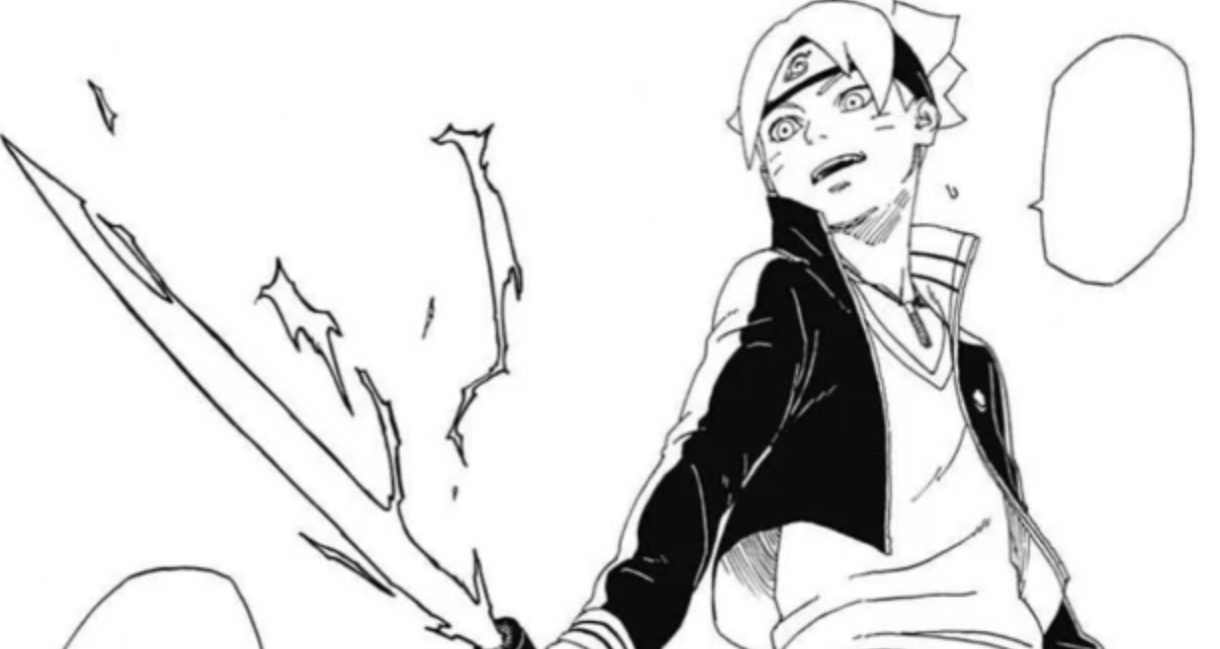 Boruto With His Chakra Blade In The Manga