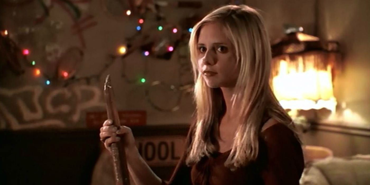 Buffy about to stake a vamp in Season 2