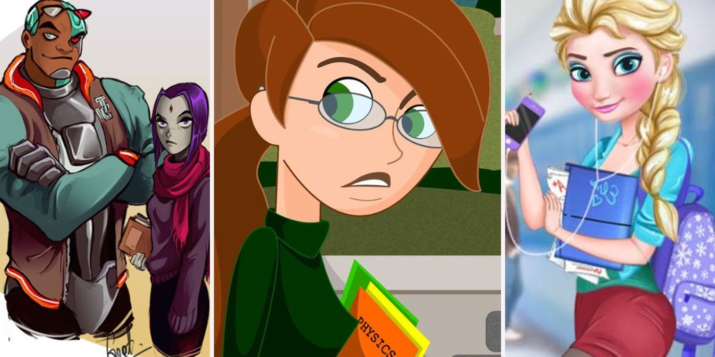 25 Iconic Cartoon Characters Reimagined As College Students