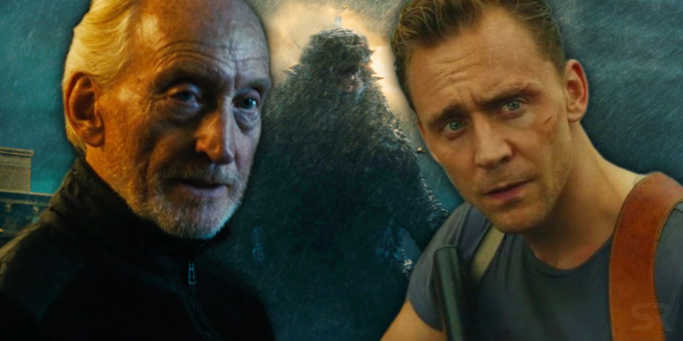 Charles Dance Tom Hiddleston and Godzilla