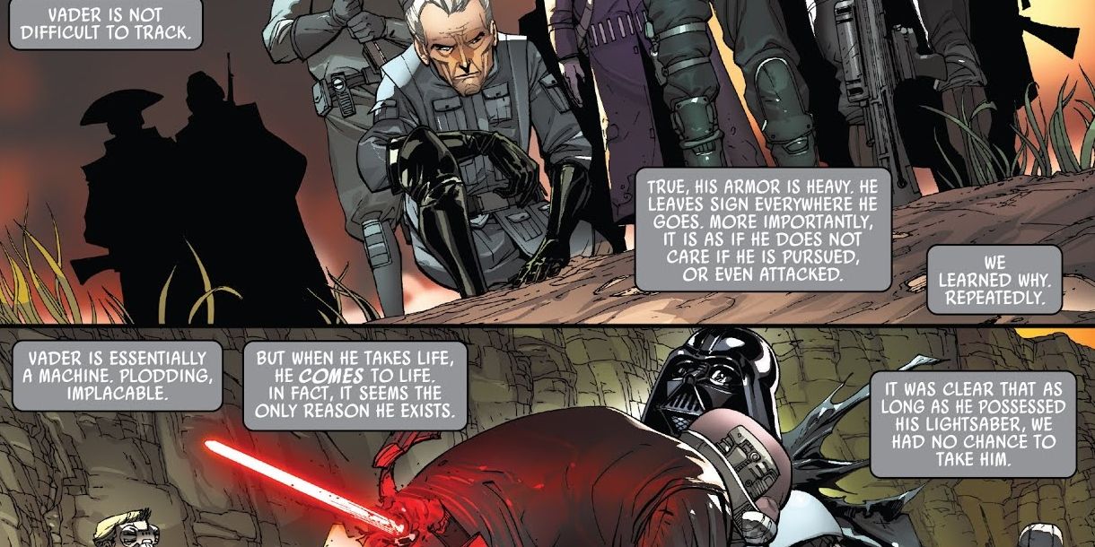 Grand Moff Tarkin hunts Darth Vader in the Dark Lord Of the Sith comic