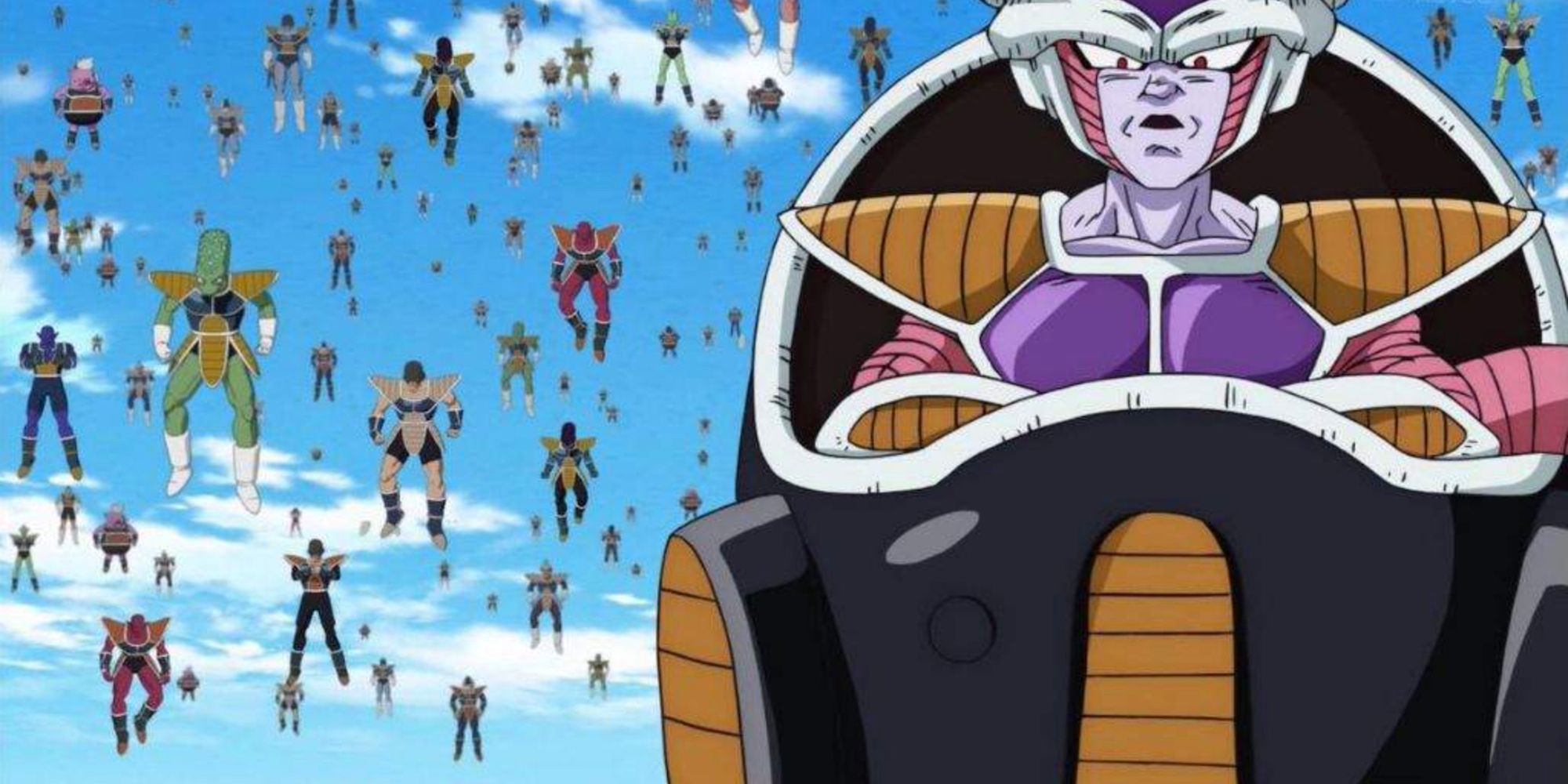 Dragon Ball Frieza In Chair With Army
