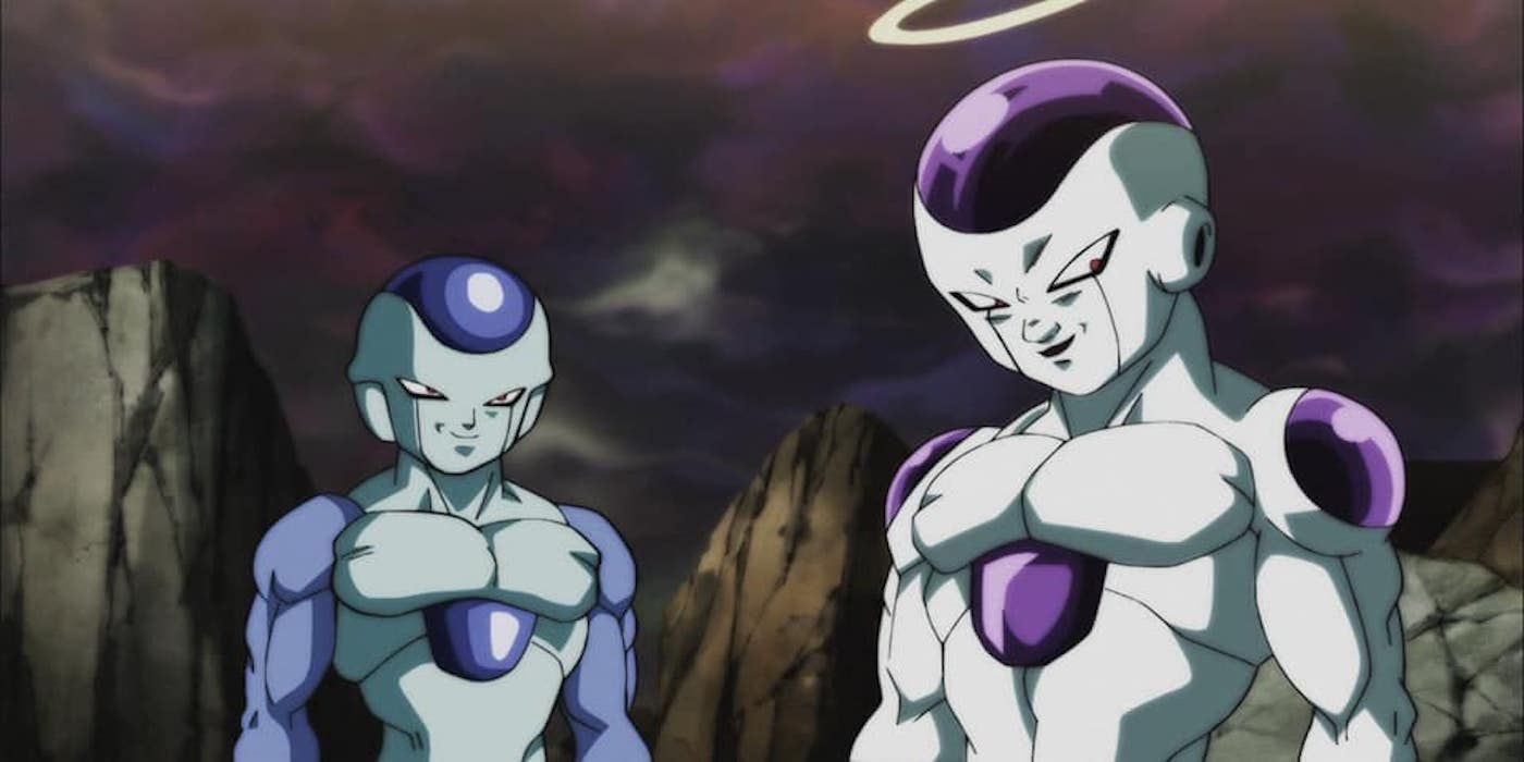 Frost and Frieza smiling wickedly in Dragon Ball Super