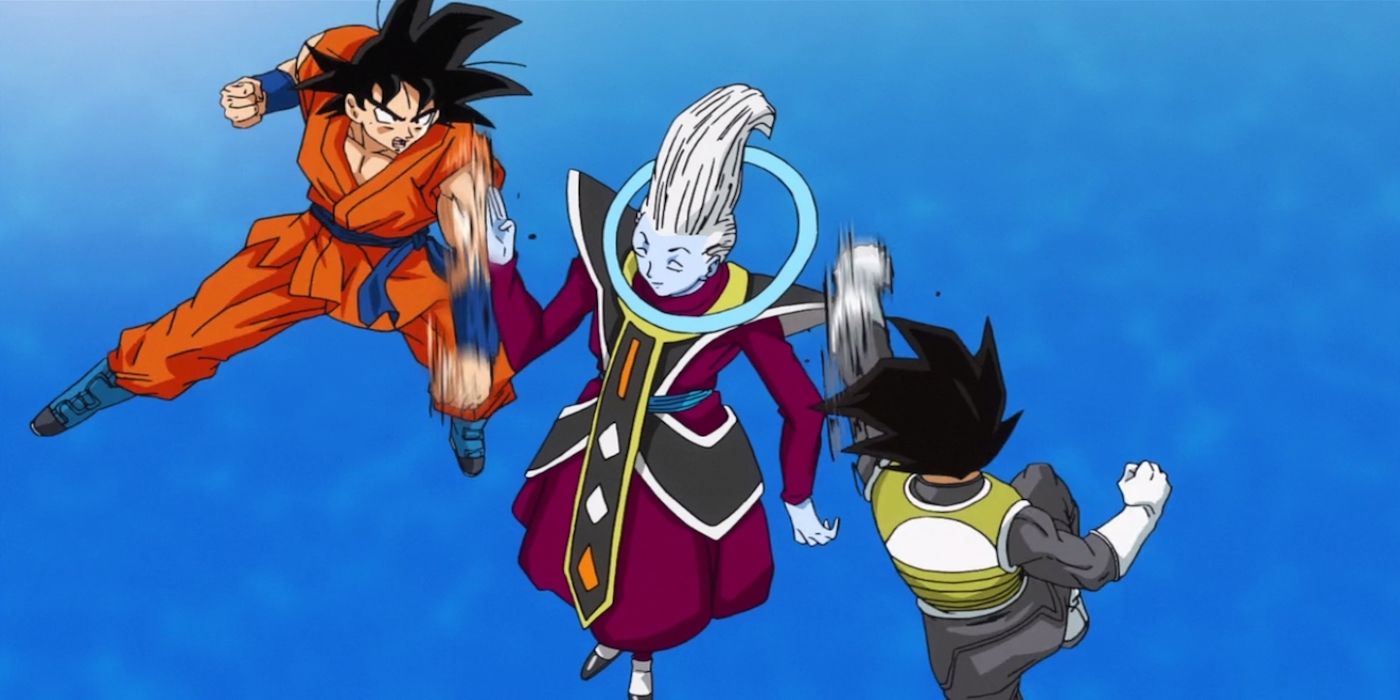 Dragon Ball Whis Trains Goku Vegeta