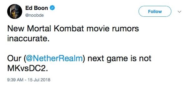 Ed Boon on Twitter Mortal Kombat vs DC Universe 2