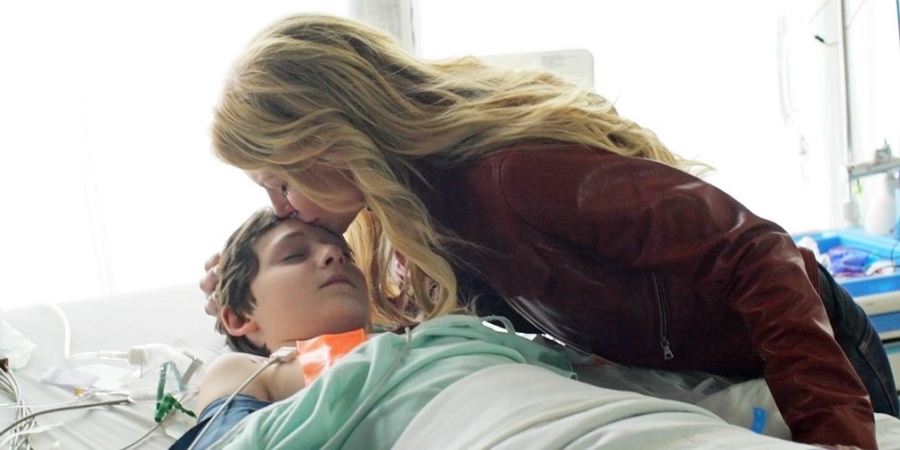 Emma Swan gives Henry Swan True Love's Kiss in Once Upon A Time