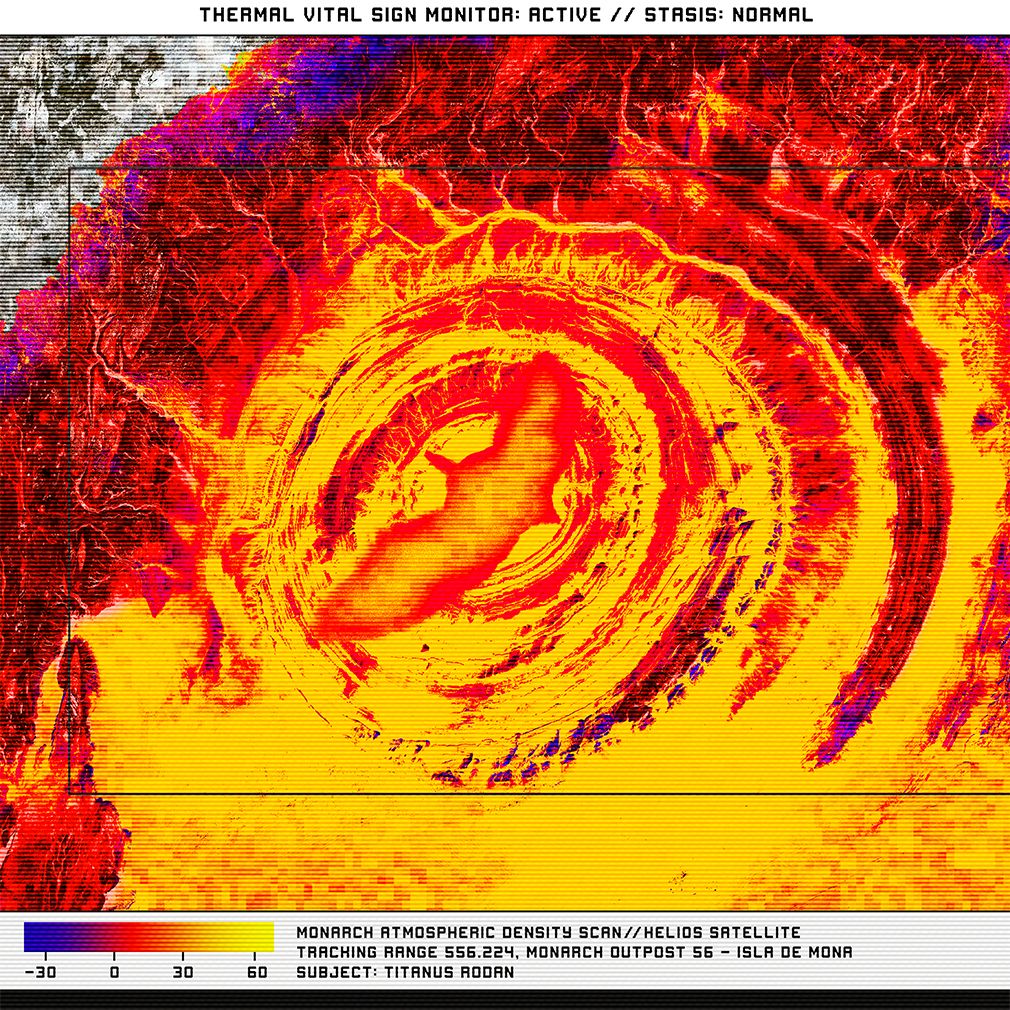 Godzilla 2 - Rodan thermal image