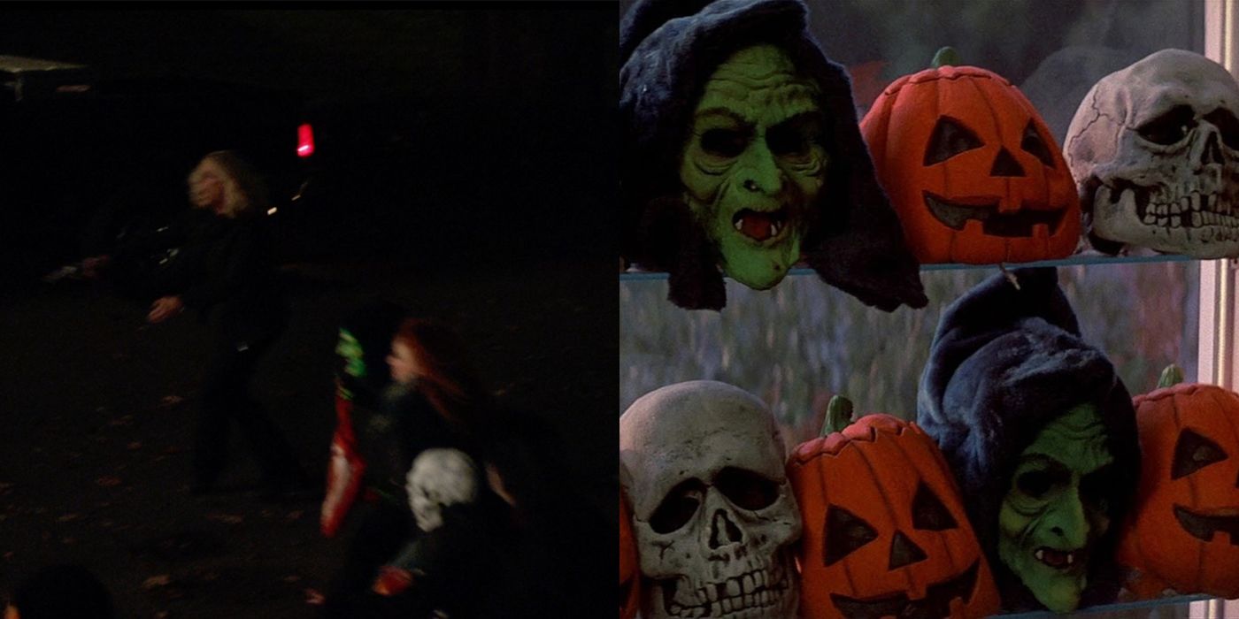 Jamie Lee Curtis and Season of the Witch masks in Halloween 2018
