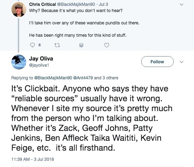 Jay Oliva Justice League Snyder Cut Tweet