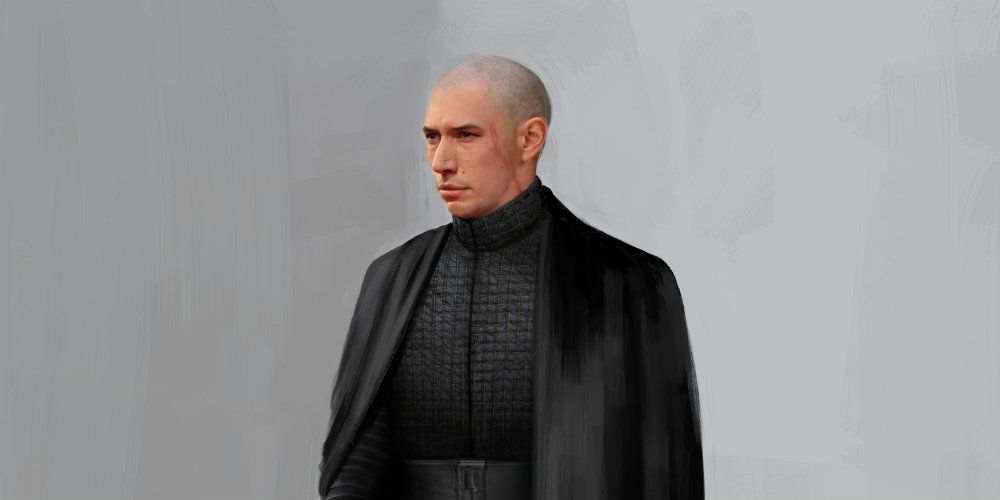 Kylo Ren The Last Jedi Concept Art Bald