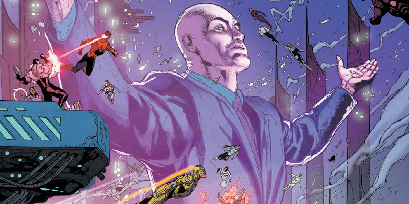 Lex Luthor Hologram one million years in the future from Justice League #5
