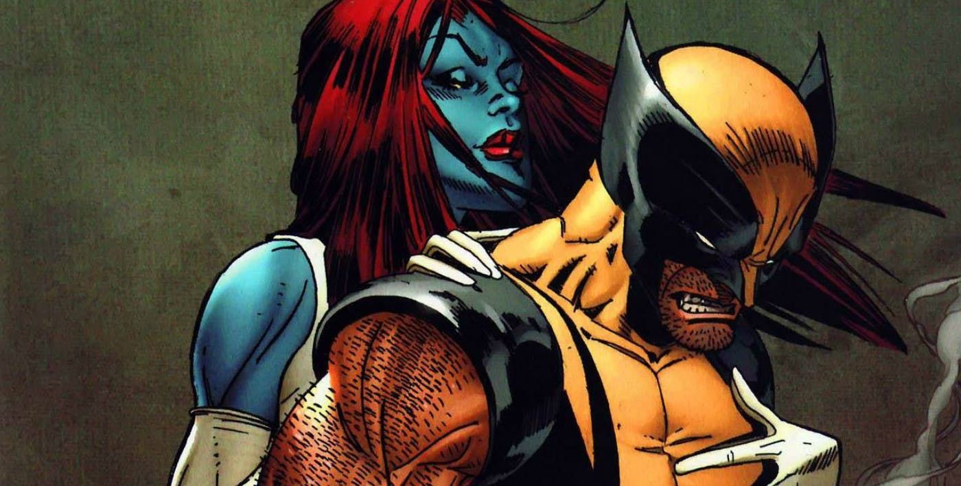 Mystique and Wolverine in the comics.