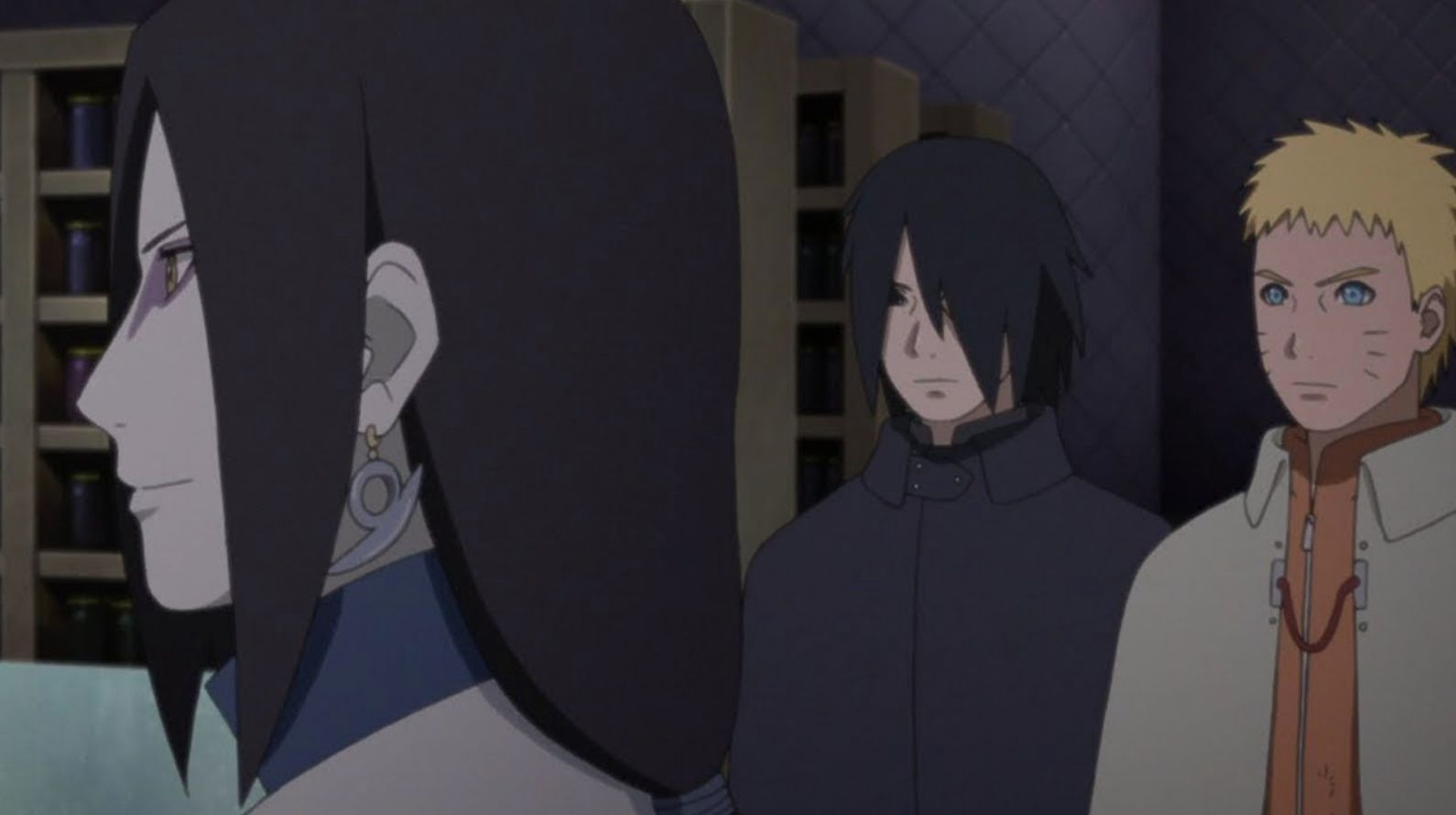 Naruto and Sasuke Talk With Orochimaru in Boruto