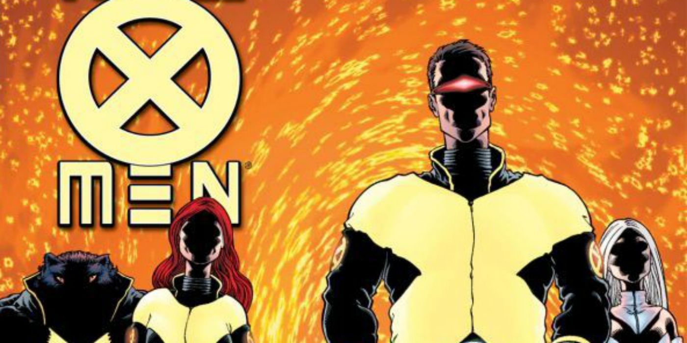 The X-Men on the cover of New X-Men #121 comic.