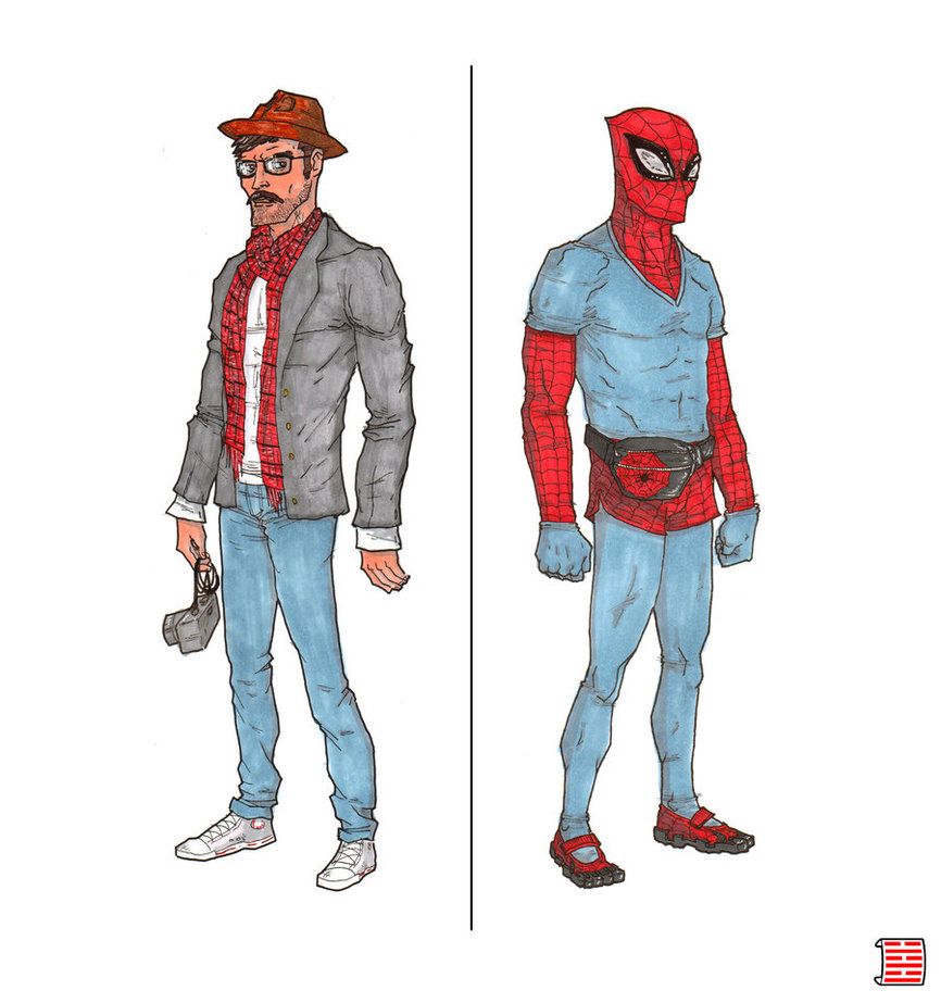 Peter Parker Spider-Man Hipster Fan Art by thesometimers