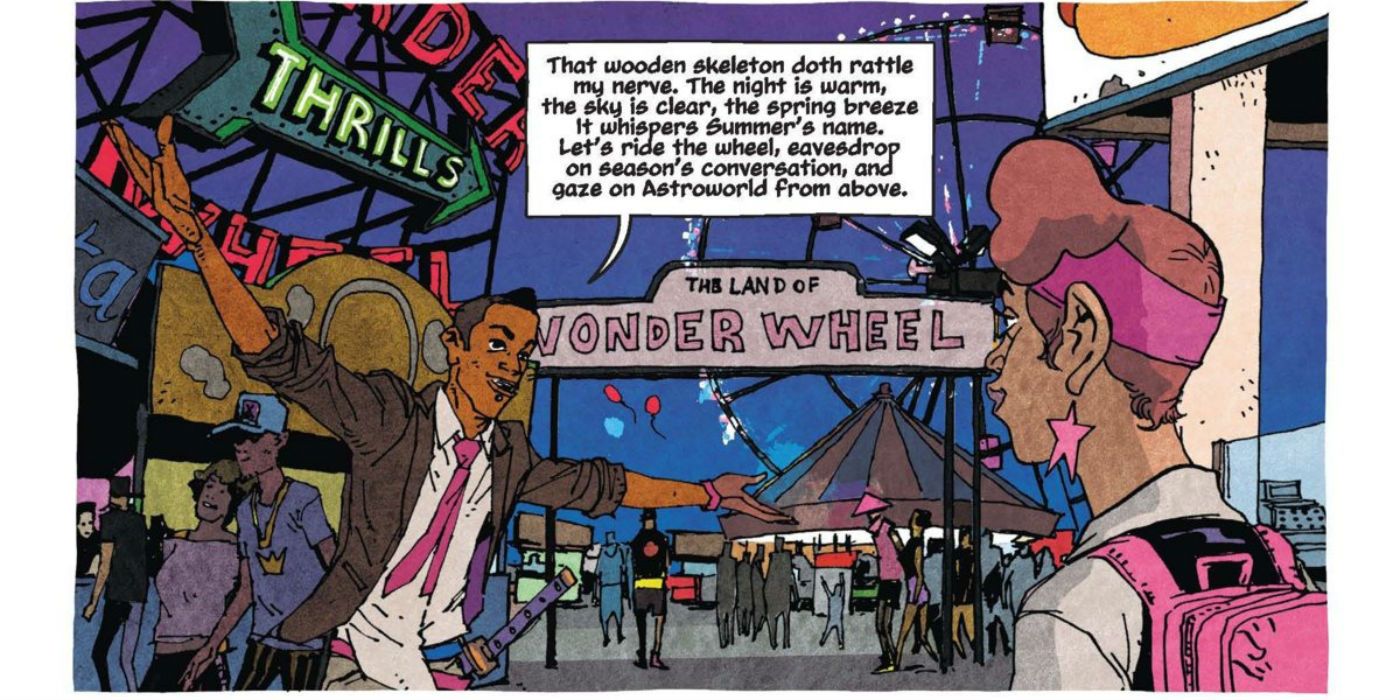Characters go to the circus in Prince of Cats comic by Ron Wimberly.