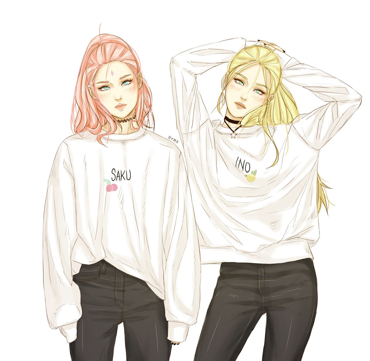Sakura And Ino By Tumblr Artist Dymx