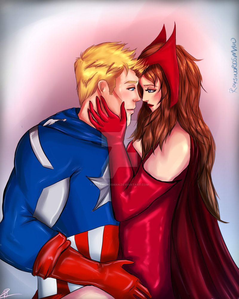 Scarlet Witch and Captain America 