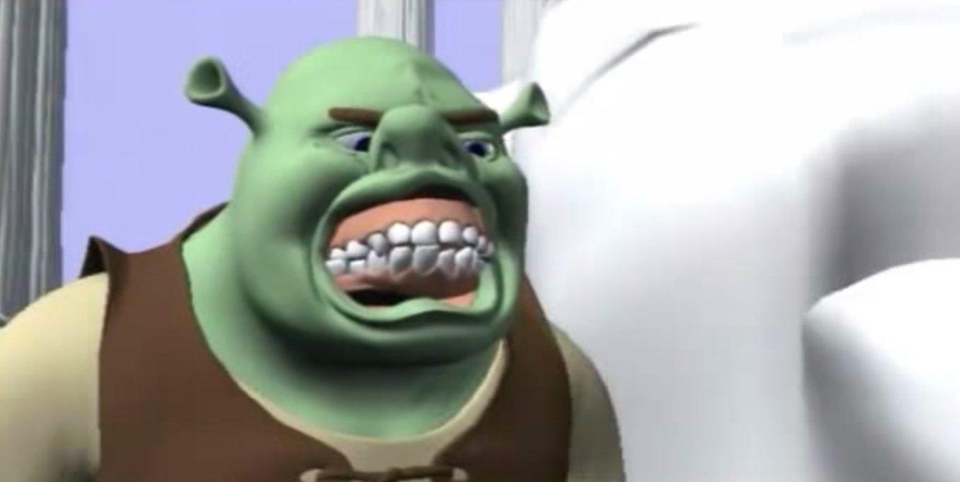 Shrek Grotesque Mouth Technical Goof